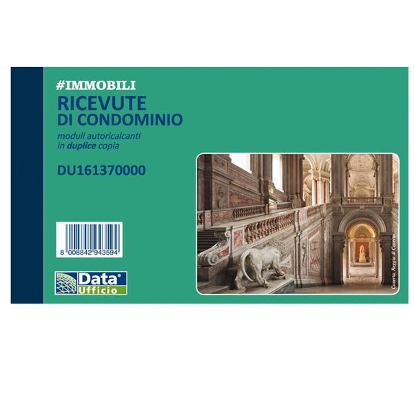 DATA UFFICIO - DU161370000 - Blocco ricevute condominio - 50-50 copie autoricalcanti - 16,8 x 10 cm - DU161370000 - Data Ufficio