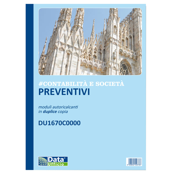 DATA UFFICIO - DU1670C0000 - Blocco preventivi ContabilitA' e SocietA' - 50-50 copie autoric. - f.to 29,7 x 21,5 cm - DU1670C0000 - Data Ufficio