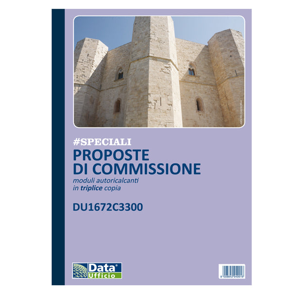 DATA UFFICIO - DU1672C3300 - Blocco proposte commissione - 33-33-33 copie autoricopianti - 29,7 x 21,5 cm - DU1672C3300 - Data Ufficio