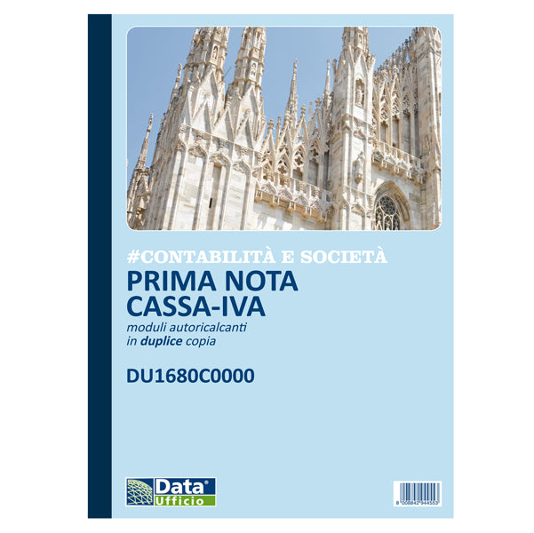 DATA UFFICIO - DU1680C0000 - Blocco prima nota cassa-IVA - 50-50 copie autoricalcanti - 29,7 x 21,5 cm - DU1680C0000 - Data Ufficio