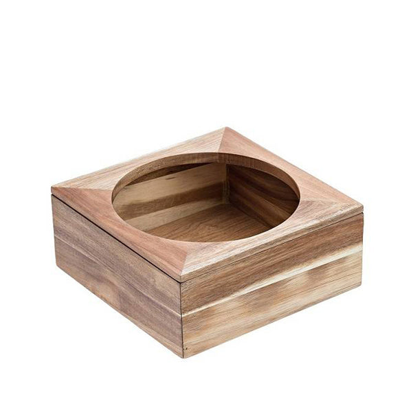 Leone - s0088 - Supporto per ciotola - in bamboo - 26x26x11 cm - colore naturale - Leone