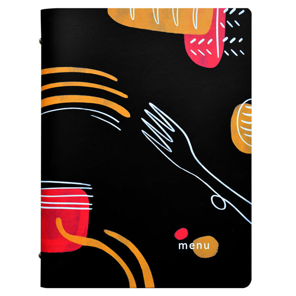 STILCASA - F360025 - PortamenU' linea Spaghetti - A4 - 24,6x31,6 cm - nero - Stilcasa