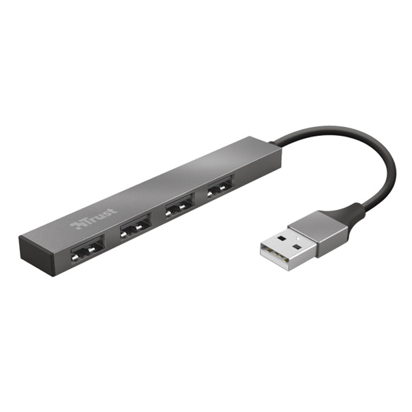 TRUST - 23786 - Hub Mini 4 porte Halyx - alluminio - Trust