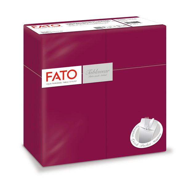 FATO - 88480201 - Quick pocket linea AirLaid - 40 x 40 cm - bordeaux - Fato - conf. 50 pezzi