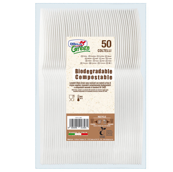 DOPLA - 03904 - Coltelli in Estabio - avorio - Dopla Green - conf. 50 pezzi
