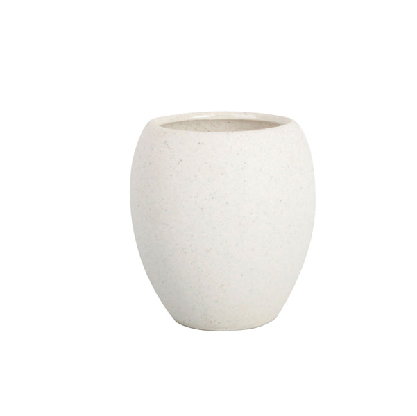 King Collection - B1597083 - Bicchiere porta spazzolini linea Stone - bianco - King Collection