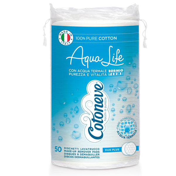 COTONEVE - 1443cv - Dischetti levatrucco tondi Maxi in cotone - Cotoneve - busta da 50 pezzi