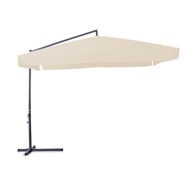 Garden Friend - O850007-E - Ombrellone quadro - con braccio laterale - 3 x3 m - ecru - Garden Friend