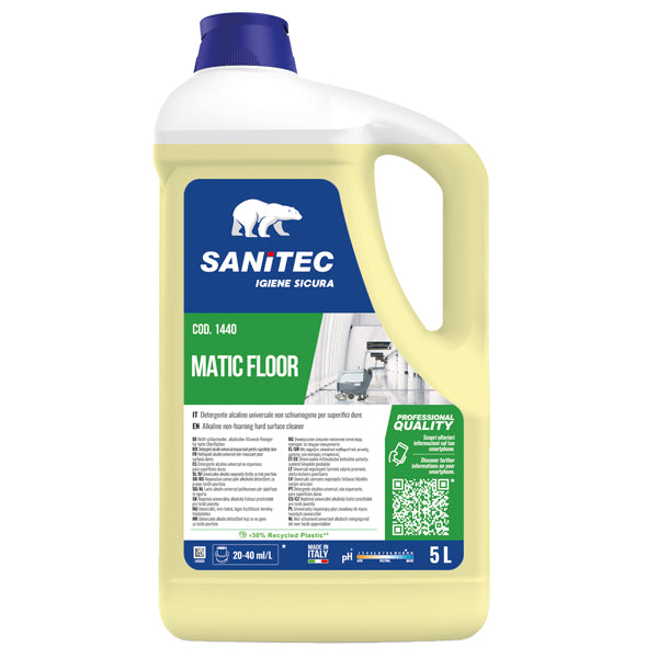 Sanitec - 1440 - Detergente alcalino universale Matic Floor - 5,5 kg -Sanitec