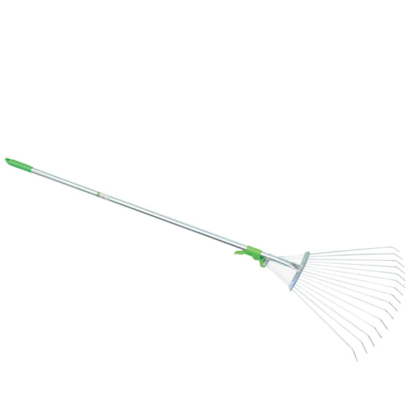 Verdemax - 3923 - Scopa regolabile - per erba e foglie - metallo - Verdemax