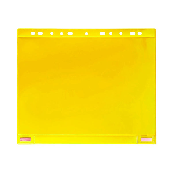 TARIFOLD - B181124 - Buste forate - per supporti magnetici ad anelli - A4 - giallo - Tarifold - conf. 5 pezzi
