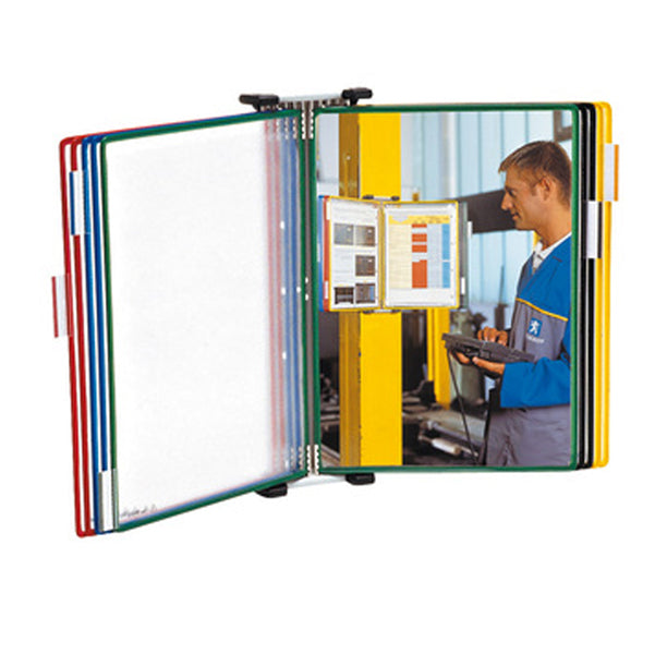 TARIFOLD - B413109 - Kit leggio - da muro - 10 buste - A3 - metallo - multicolor - Tarifold