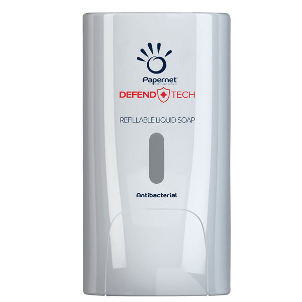 PAPERNET - 416149 - Dispenser antibatterico Defend Tech - per sapone liquido e gel - Papernet