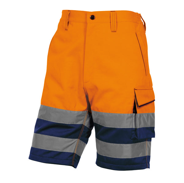 DELTAPLUS - PHBE2OMGT - Bermuda da lavoro PHBE2 - alta visibilitA' - panostyle - tg. L - arancio fluo - Deltaplus