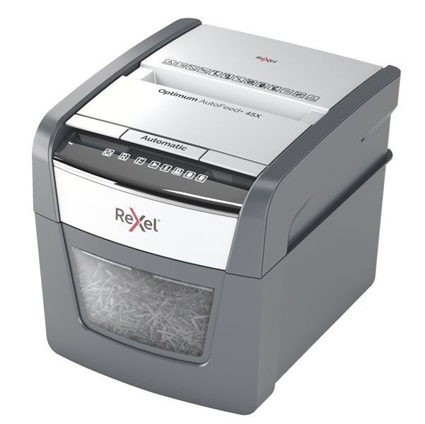 REXEL - 2020045XEU - Distruggidocumenti Optimum AutoFeed+ 45X - a frammenti - Rexel