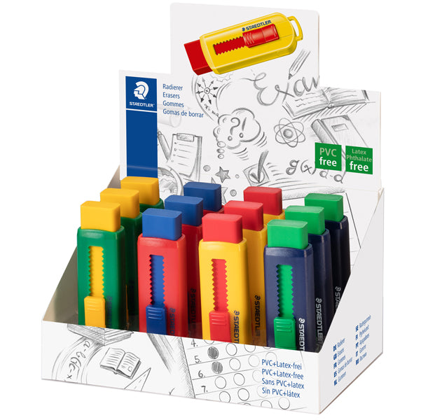 STAEDTLER - 525 PS1 S - Gomma a scorrimento eraser - involucro colori vivaci assortiti - Staedtler