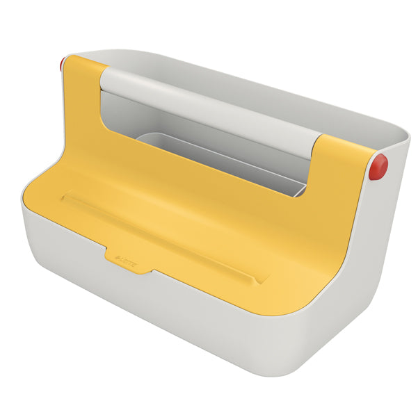 LEITZ - 61250019 - Cassetta portaoggetti Cosy - con maniglia - giallo - Leitz