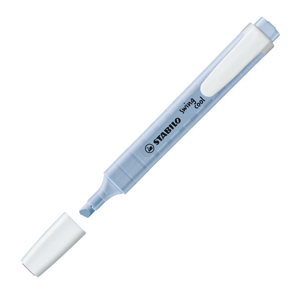 STABILO - 275-111-8 - Evidenziatore Swing Cool Pastel - punta a scalpello - tratto 1 - 4 mm - azzurro ghiaccio 111 - Stabilo