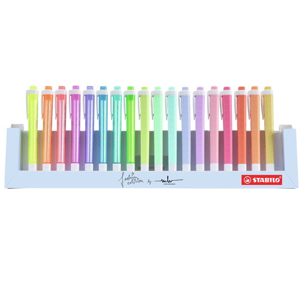 STABILO - 275-18-01-5 - Evidenziatori Swing Cool Pastel - punta a scalpello - tratto 1 - 4 mm - colori assortiti - Stabilo - deskset 18 pezzi