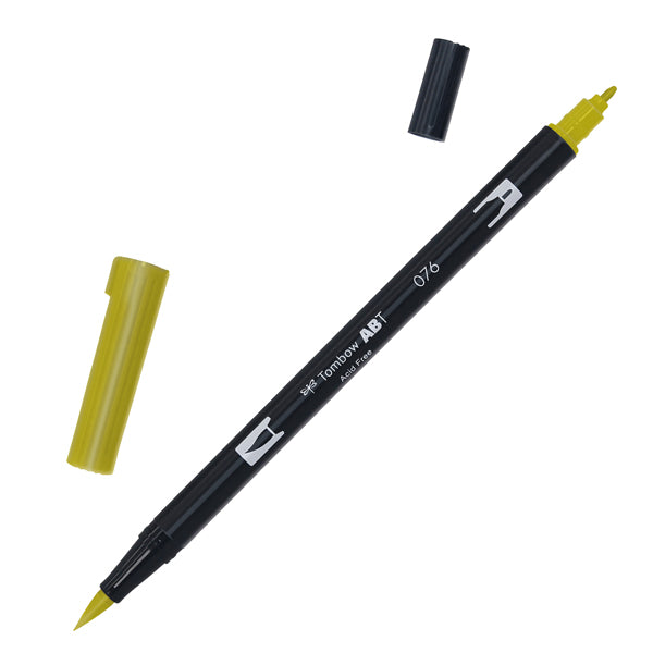 TOMBOW - PABT-076 - Pennarello Dual Brush N076 - green ochre - Tombow - 93240 - Conf. da 6 Pz.