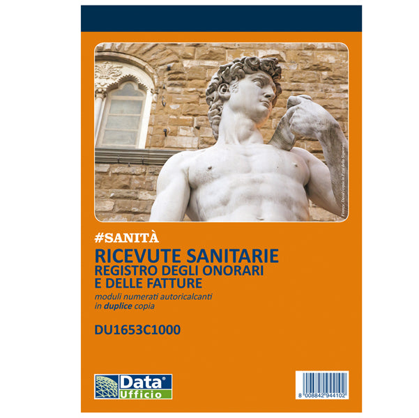 DATA UFFICIO - DU1653C1000 - Blocco ricevute sanitarie numerate - 100-2 copie autoricalcanti - 21,5x14,8cm - DU1653C1000 - Data Ufficio