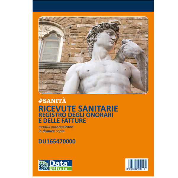 DATA UFFICIO - U165470000 - Blocco ricevute sanitarie - 50-2 autoricalcanti - 21,5x14,8cm - DU165470000 - Data Ufficio