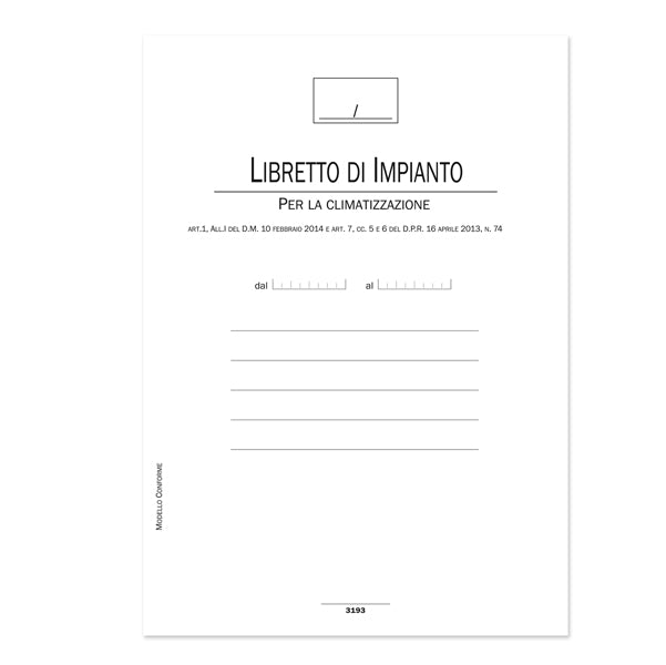 DATA UFFICIO - DU319300000 - Libretto impianti climatizzazione - 44 pag - DU319300000 - Data Ufficio