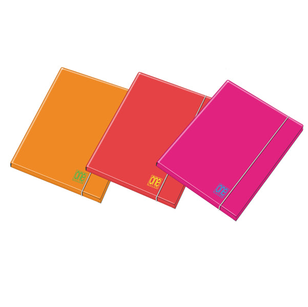 BLASETTI - 7734 - Cartella Fluo One Color - 3 lembi - c-elastico - dorso 1 cm - colori assortiti - Blasetti