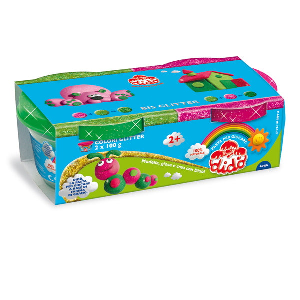 DIDO - 396702 - Pasta Glitter - 100gr - magenta - conf. 2 pezzi - DidO'