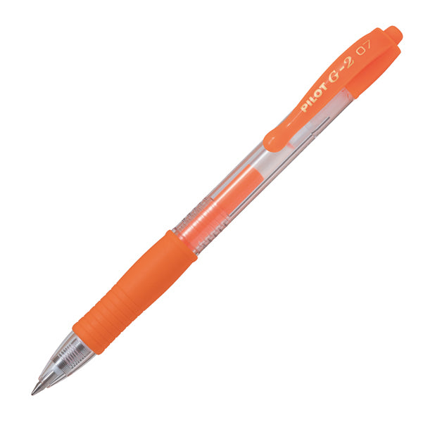 PILOT - 001381 - Roller gel a scatto G-2 - punta 0,7mm - arancio neon - Pilot