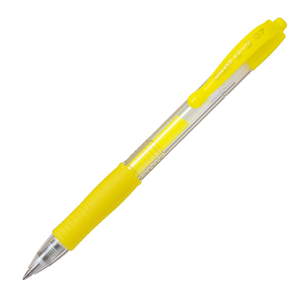 PILOT - 001383 - Roller gel a scatto G-2 - punta 0,7mm - giallo neon - Pilot
