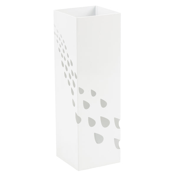 King Collection - P1817233 - Portaombrelli - 15,5 x 15,5 x 49 cm - metallo verniciato - fantasia gocce - bianco - King collection