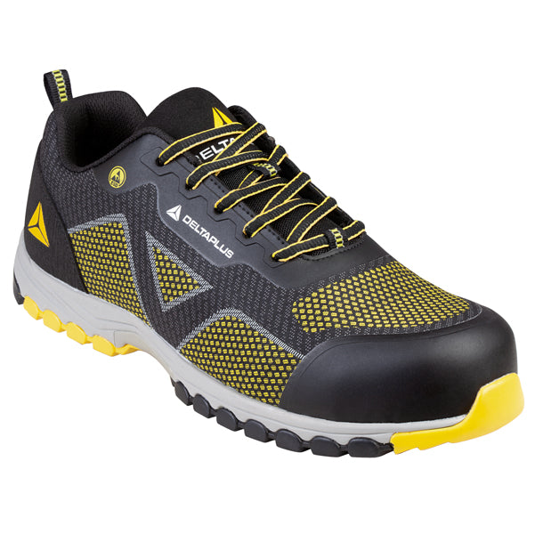DELTAPLUS - MEMPHEPNJ42 - Calzatura di Sicurezza Memphis S1P ESD HRO SRC - bassa - numero 42 - nero-giallo - Deltaplus