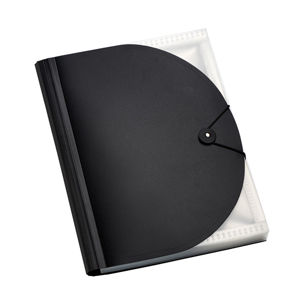 ITERNET - 7041NE - Portadocumenti Plastidea - a soffietto - 13 tasche - PP - A4 - nero - Iternet