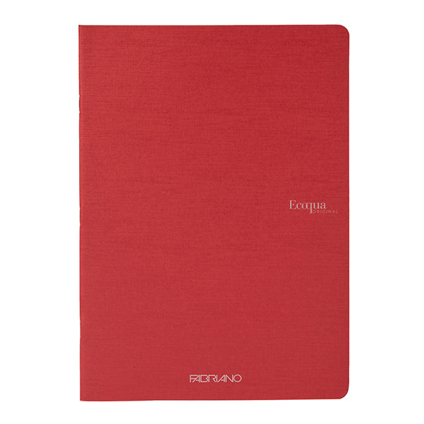 FABRIANO - 19210303 - Maxiquaderno EcoQua original PM - A4 - 90 gr - 1 rigo - 40 fogli - rosso scuro - Fabriano