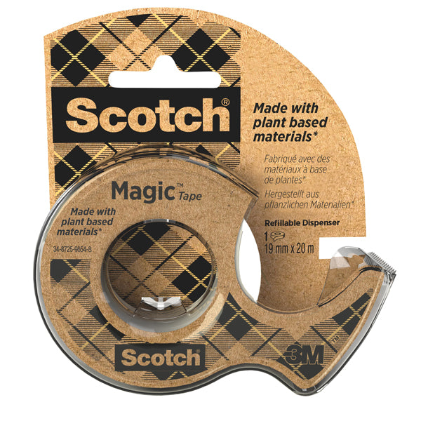 SCOTCH - 7100082821 - Nastro adesivo Magic 900 - in chiocciola - green - 1,9 cm x 20 m - Scotch