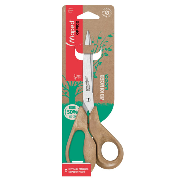 MAPED - 499111 - Forbici Advanced Wood - asimmetriche - 21 cm - Maped