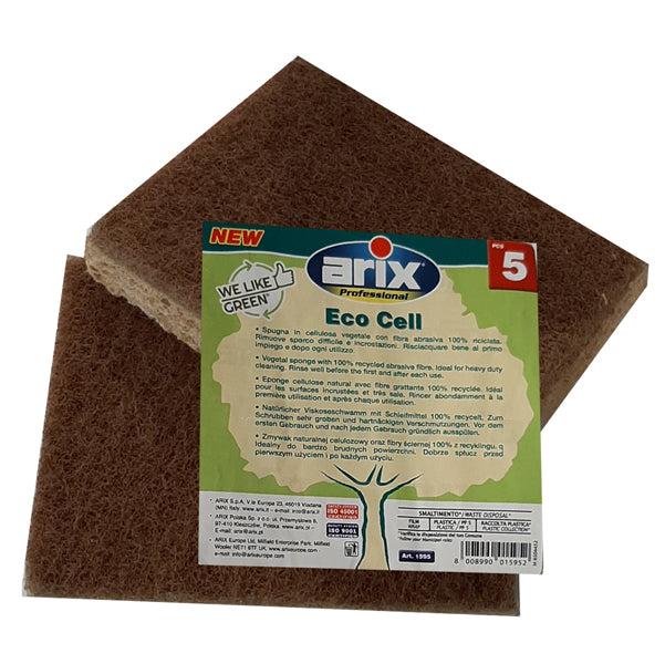 Arix - 1 1595 - Spugna Eco Cell - abrasiva - Arix - conf. 5 pezzi