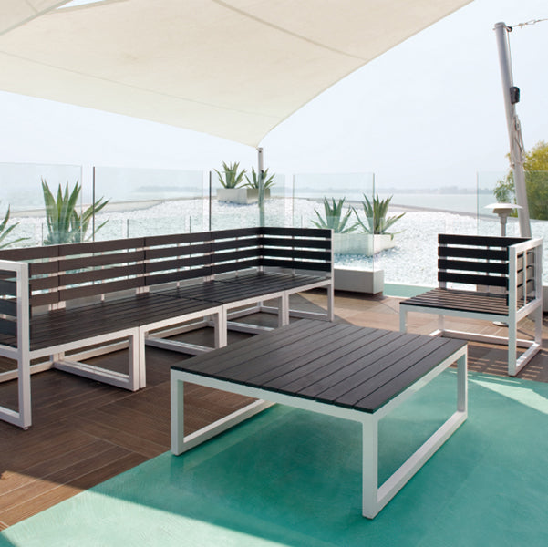 King Collection - P1007345 - Poltrona Salotto Quick - angolare sinistro - 66 x 70 x 70 cm - alluminio-legno - King Collection