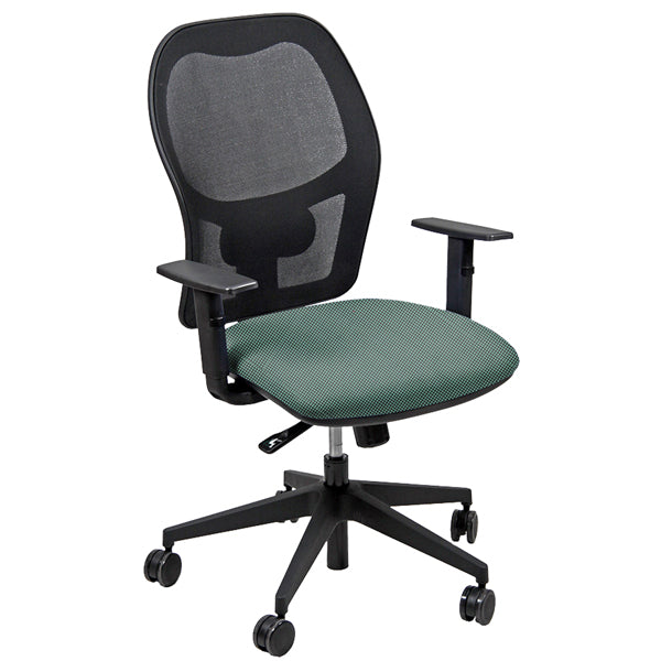Unisit - HUHU-BR-GV - Seduta operativa Hubble HUHU - 4 blocchi - con braccioli regolabili - verde - Unisit