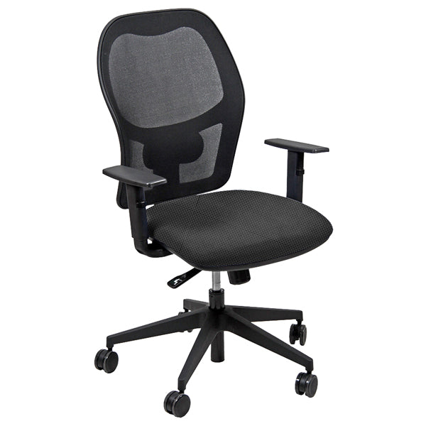 Unisit - HUHU-BR-GI - Seduta operativa Hubble HUHU - 4 blocchi - con braccioli regolabili - grigio chiaro - Unisit