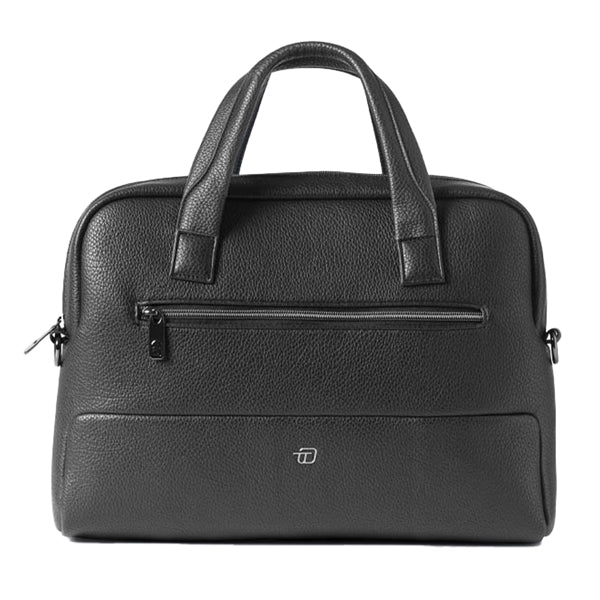 IN TEMPO - 9216GAT34 - Borsa slim Gate Trended - con manici - 41 x 30 x 15 cm - ecopelle - nero - InTempo