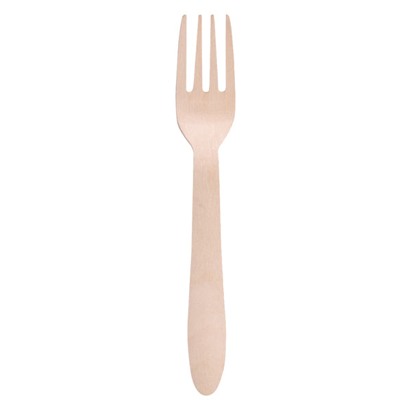 Signor Bio - WCF100BIO100B - Forchetta monouso in legno - 16,5 cm - Signor Bio - conf. 100 pezzi