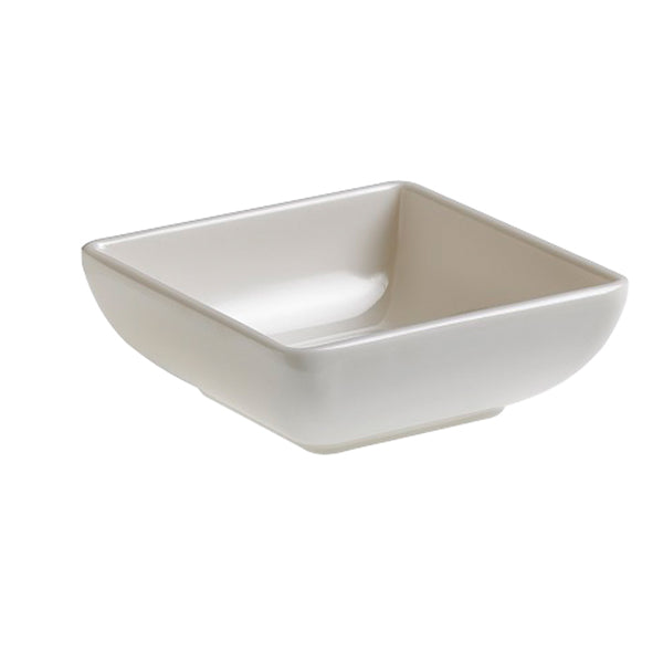Leone - T8163 - Ciotolina quadrata fingerfood - 7,5 x 7,5 x 2,7 cm - melamina - bianco - Leone