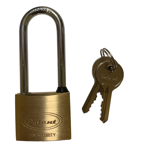 METALPLUS - PT2780B - Lucchetto ad arco lungo - 40 mm - acciaio cromato - Metalplus