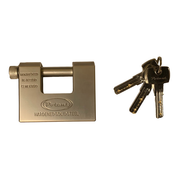 METALPLUS - 2950PC.15B - Lucchetto monoblocco - per serrande - acciaio temprato - Metalplus