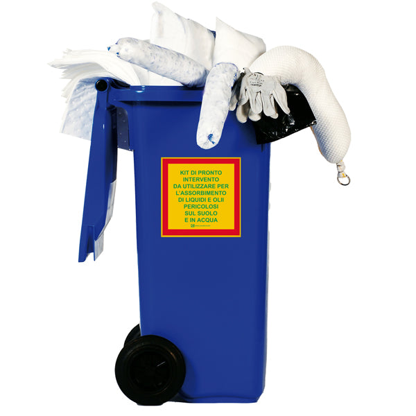 Carvel - KIT120U - Kit assorbenza - per usi universali - in contenitore carrellato - 120 L - Carvel