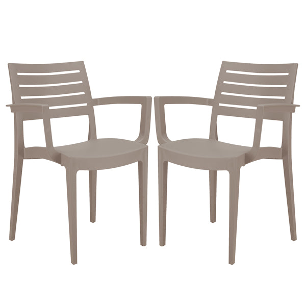 Grandsoleil - S6637J - Sedia Firenze - con braccioli - 59 x 51 x 80 cm - polipropilene - juta - Grandsoleil - conf. 2 pezzi