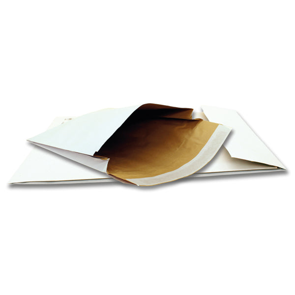 Bong Packaging - 14023 - Sacchetti a tre strati Soft Pack - con soffietto - B4 - 25 x 35,3 x 5 cm - bianco - Bong Packaging - conf. 100 pezzi