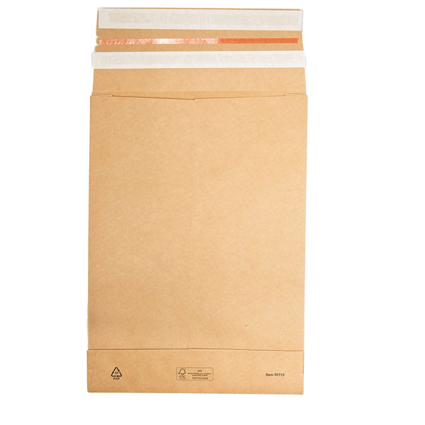 Bong Packaging - 69113 - Sacchetti a fondo quadro E-Green - B4 - 25 x 35 x 5 + 10 cm - carta kraft - avana - Bong Packaging - conf. 250 pezzi